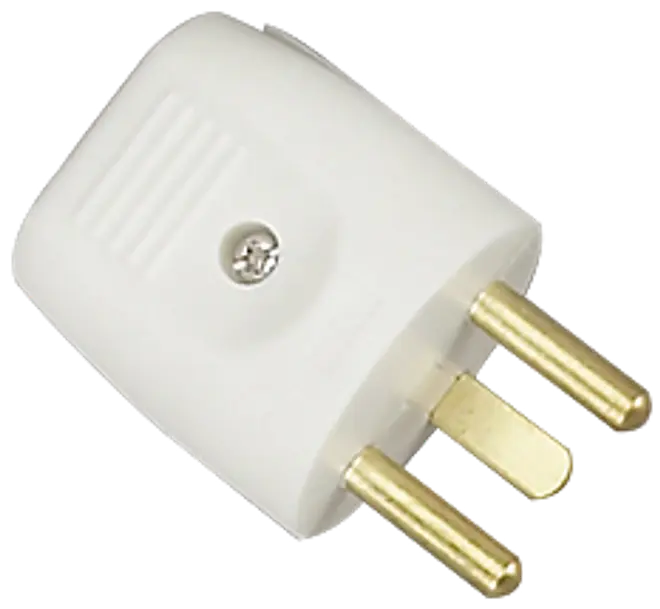 Stikprop rund med jord - hvid