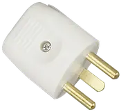 Stikprop rund med jord - hvid