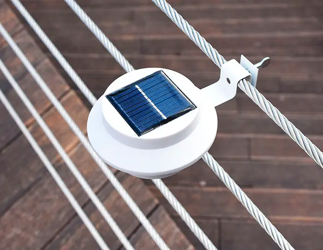 Sartano Solcellelampe til hegn Gaius 3-pak