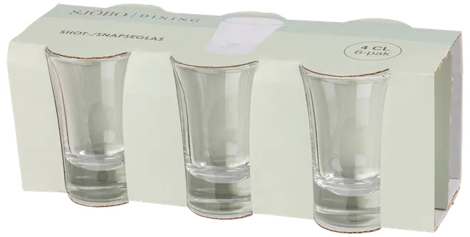 Shots- og snapseglas 4 cl 6-pak
