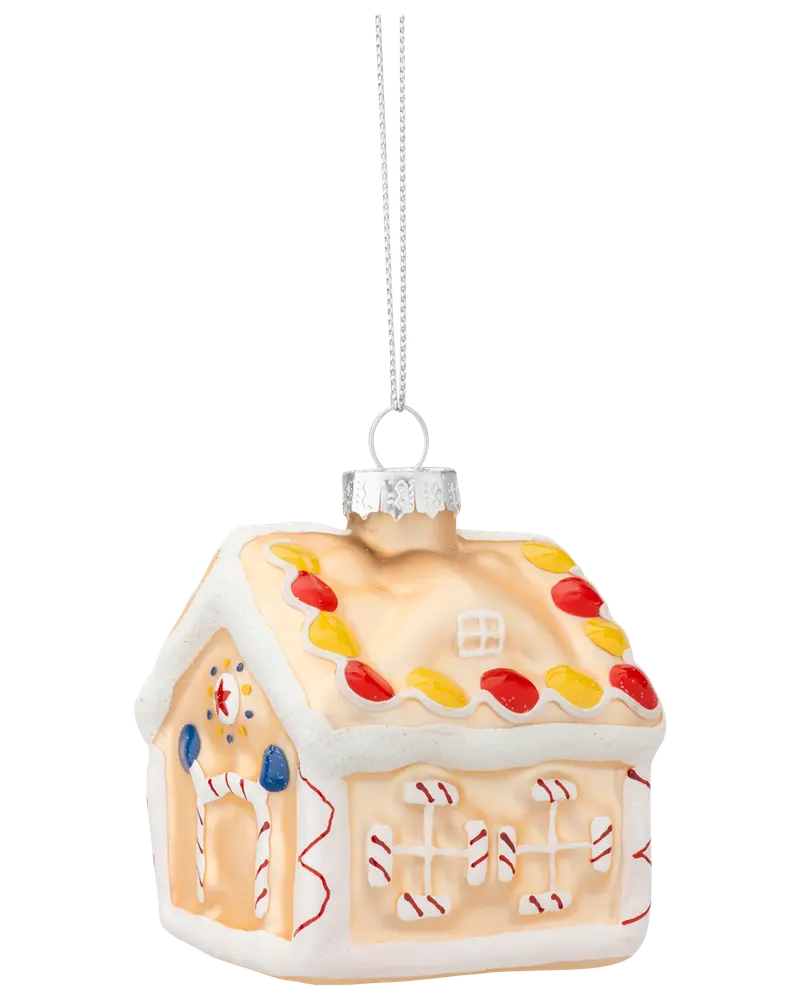 Julgransdekoration pepparkaksgubbe/hus
