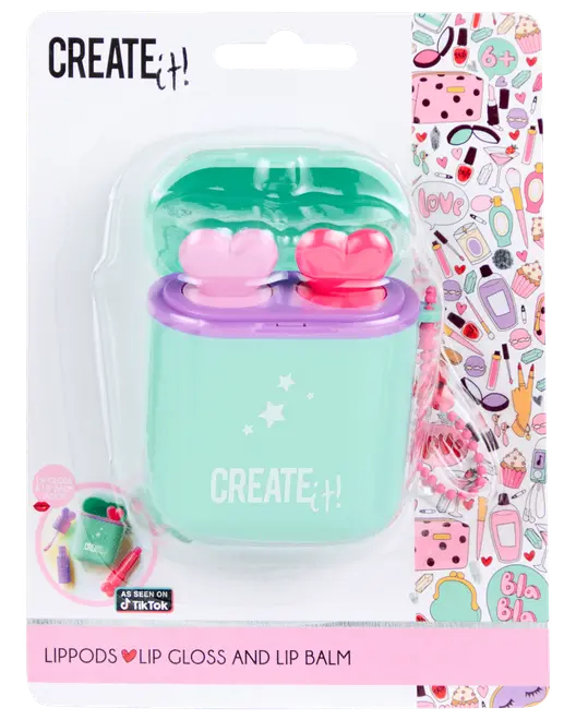 Lippod med læbepomade og lipgloss - Assorterede farver