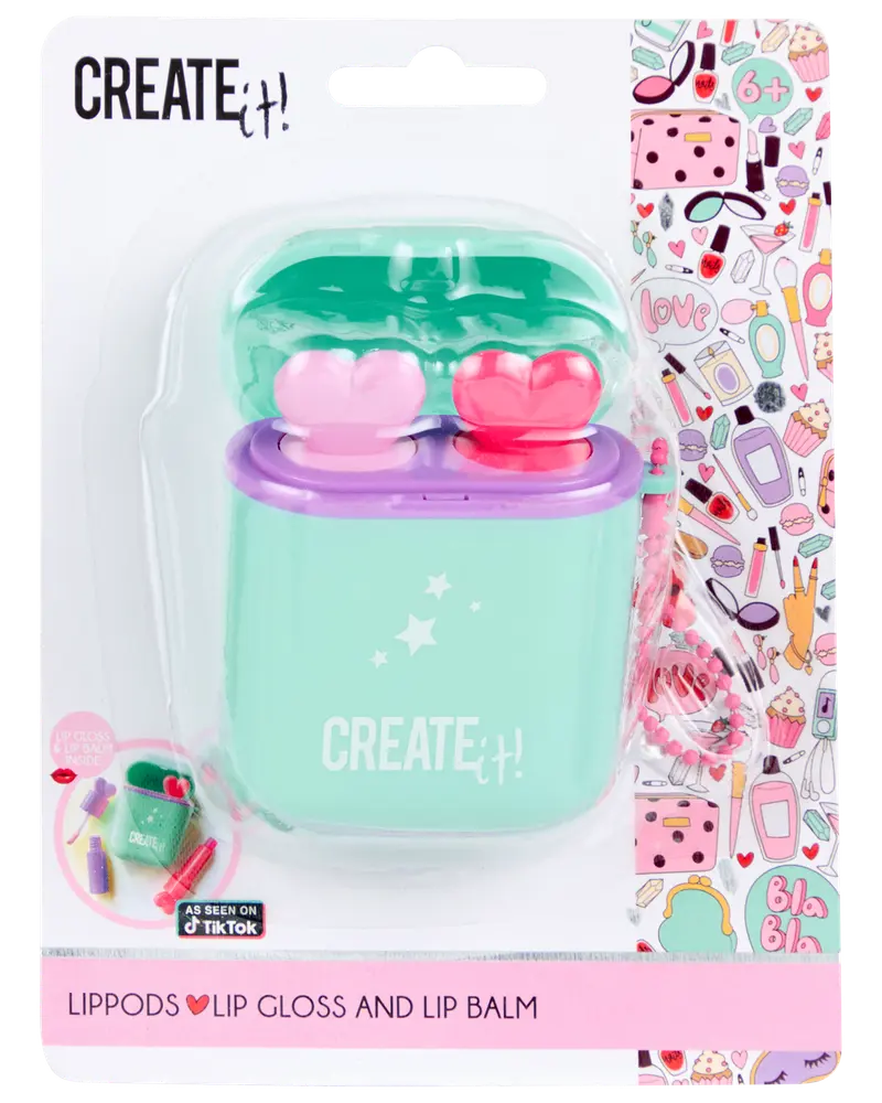 Lippod med læbepomade og lipgloss - Assorterede farver