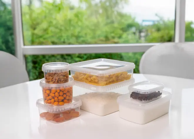 Plastbøtte med låg 280 ml Rund