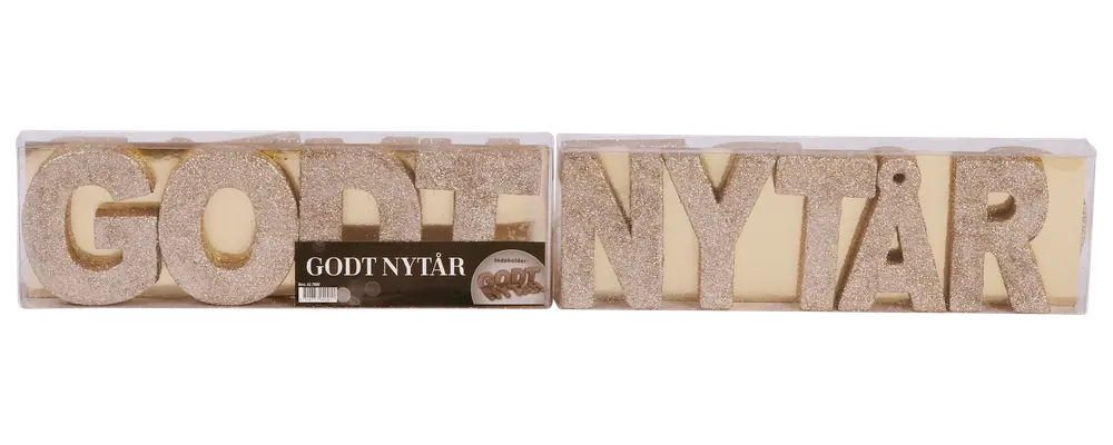 "GODT NYTÅR" guld glimmer