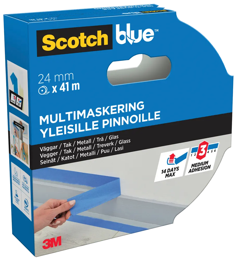 ScotchBlue™ Afdækningstape - 24 mm x 41 meter - 1 rulle