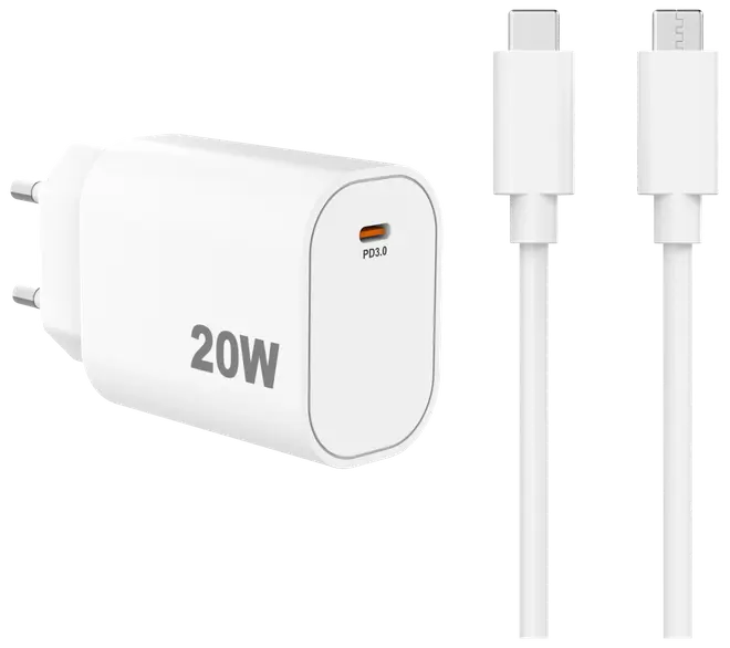 VANDENBERG Quick lader 20W - USB-C kabel