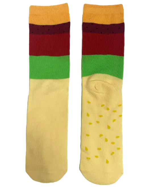 Sokker med madmotiver, Burger