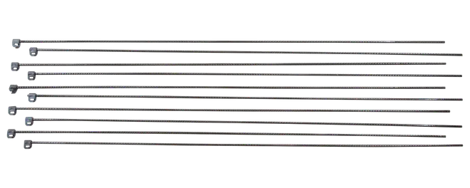 Stängselstolpe 145 cm svart 10 st