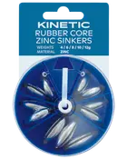 Kinetic Rubber core zinc sinkers sortiment