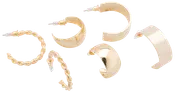 Øreringe hoop 3 par - guld