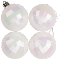 Julkulor pärlemo/vit 4-pack 