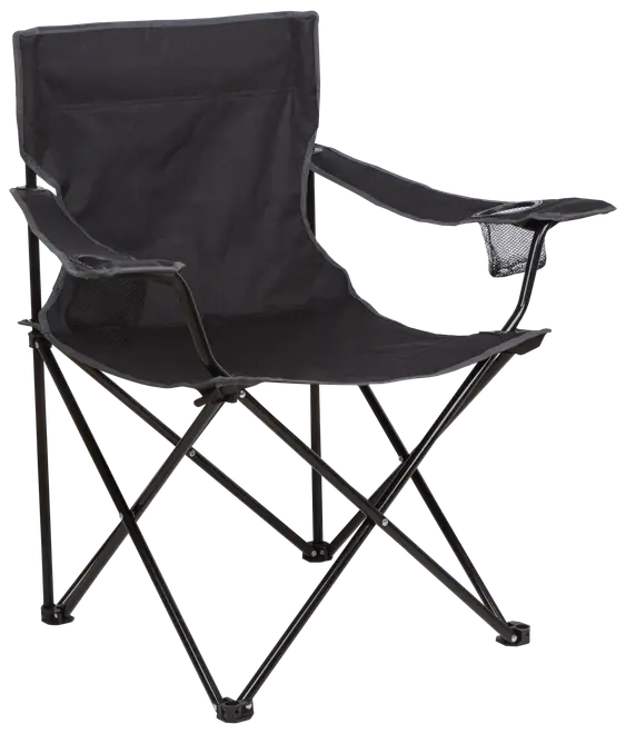 Nakano Festivalstol svart med mugghållare