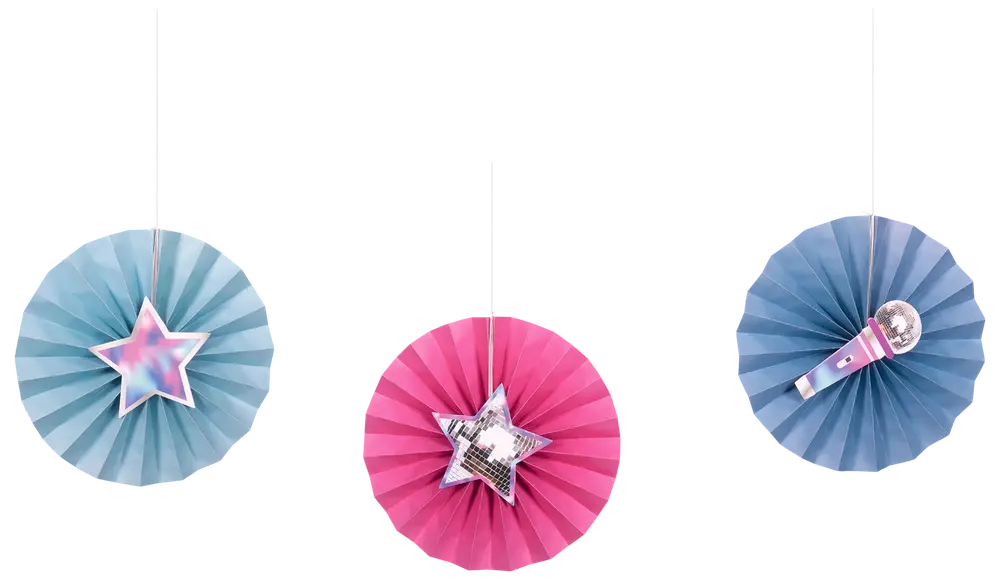 Disco dekorationer i papp 3-pack