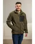 Teddyfleecjacka militärgrön XL