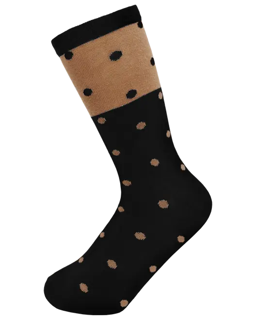 Strumpor svarta med prickar