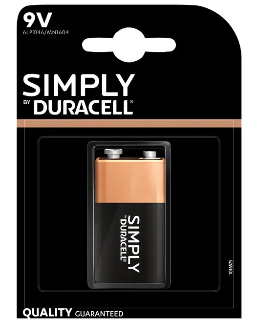 DURACELL Simply Batteri 9V 1 stk.
