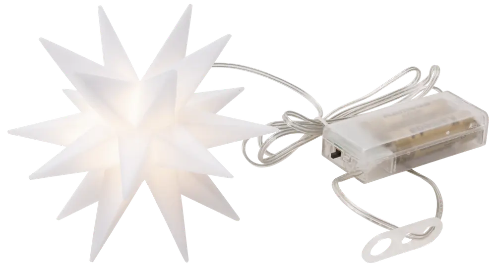 Vit LED-stjärna Ø12 cm