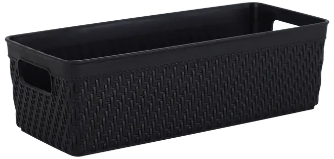 Förvaringskorg plast 24x10 svart