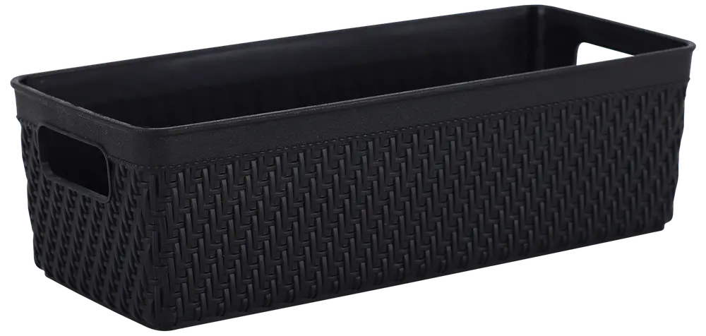 Förvaringskorg plast 24x10 svart