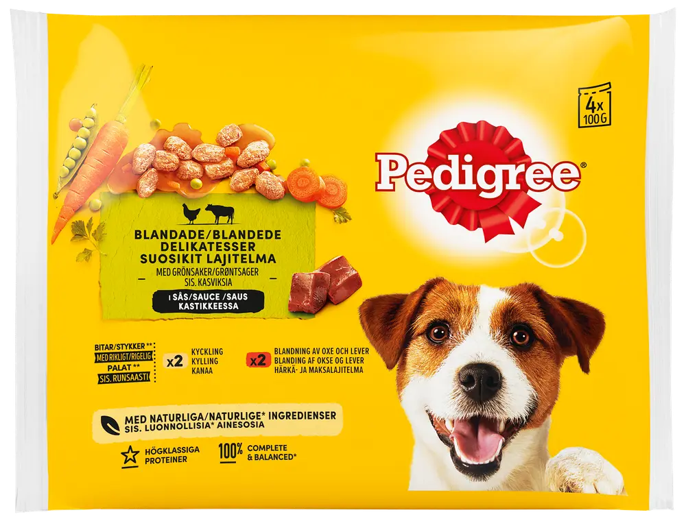 Pedigree Hundfoder - 4x100 g