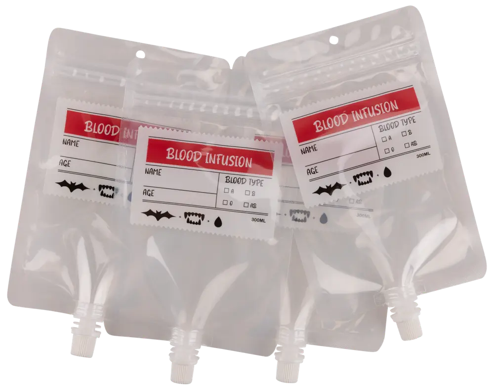 Blodpåse för drycker 4-pack