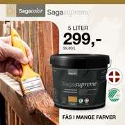 SagaSupreme træbeskyttelse, 5 liter til DKK 299, fås i mange farver