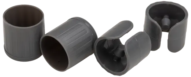 Fod til klapstol velour grå 4-pak