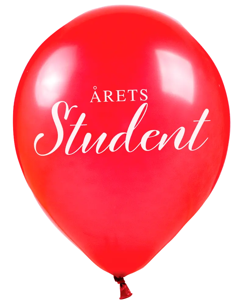 Ballong Årets student Ø25 cm 10-pack - röd
