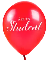 Ballon Årets Student Ø25 cm 10-pak - rød