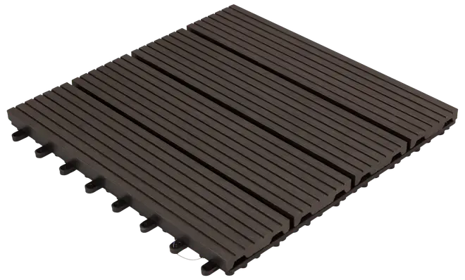 WPC Kompositplatta 30 x 30 cm - kolgrå