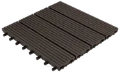 WPC Kompositplatta 30 x 30 cm - kolgrå