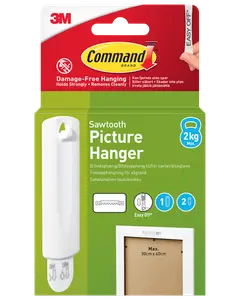 Command™ Tavelupphängning - 1 krok och 2 strips
