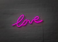 BRIGHT DESIGN Neonskilt Love H. 18 x B. 45 cm