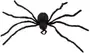 Stor svart spindeldekoration med åtta böjbara ben och två röda ögon. Realistisk, lätt och passar för Halloween eller festdekoration, både inomhus och utomhus.