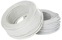 Rund kabel 2 x 0,75 mm² - vit