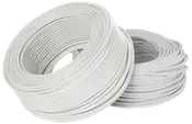 Rund kabel 2 x 0,75 mm² - vit