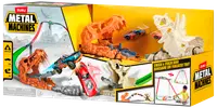 Zuru Metal Machines Smash & Crash Dino lekset med dinosaurieskelettbana, två leksaksbilar och startramp. För barn från 4 år. Innehåller interaktiva dinosauriefunktioner.