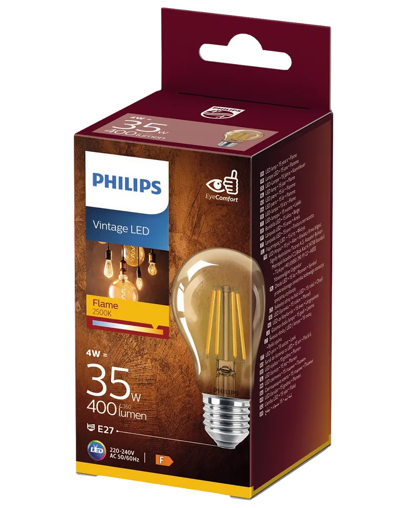 PHILIPS LED-filamentpære 4W E27 - gold