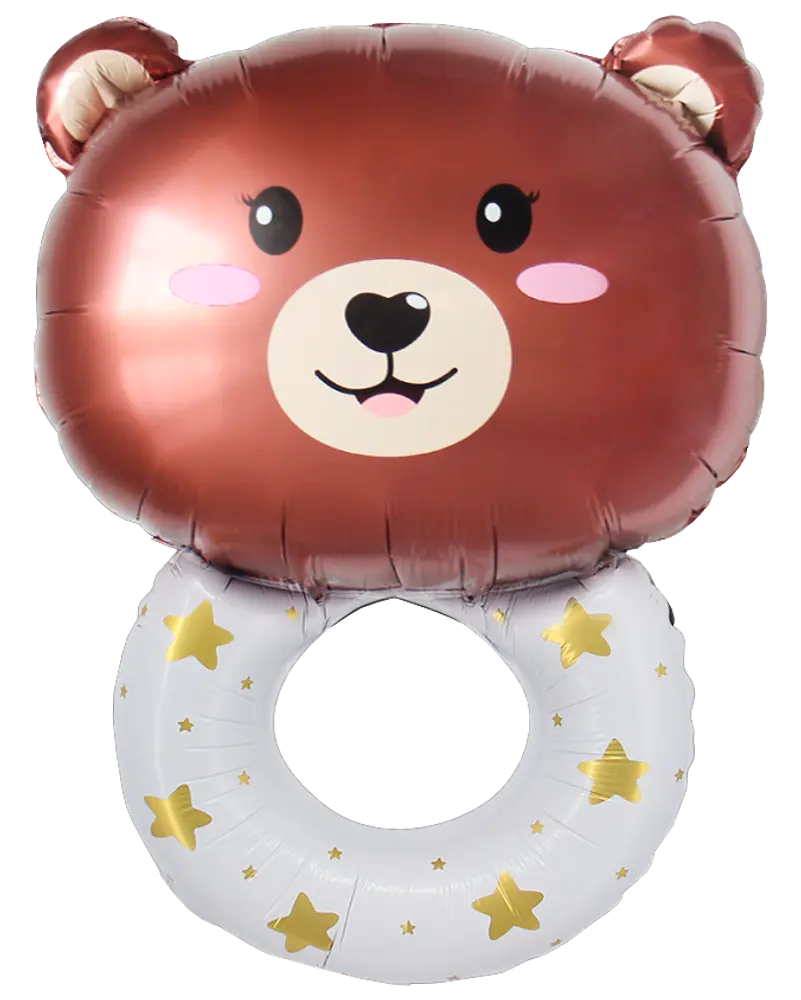 Folieballong bamse skallra