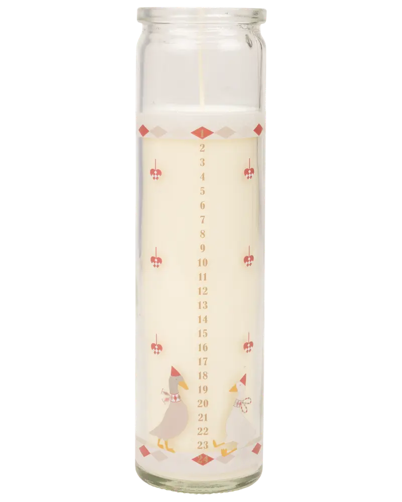 Kalenderljus i glas 21 cm 
