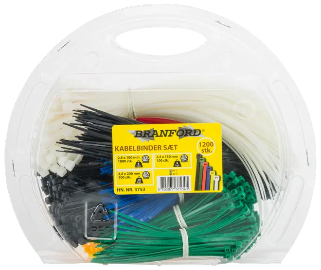 BRANFORD Kabelbindersæt 1200 stk.