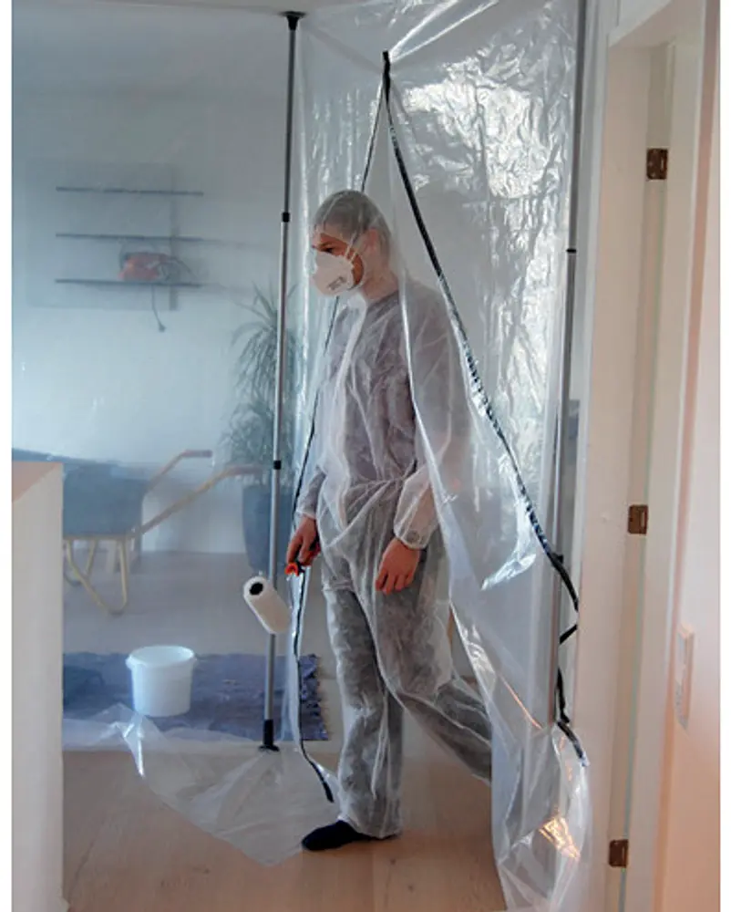 Støvvæg i bæretaske