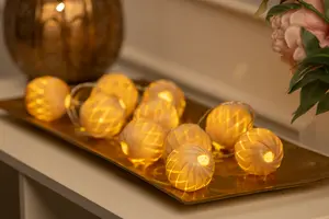 Ljusslinga med lanternor i bambu- Ø5 cm