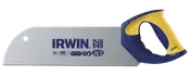 Irwin Plus 949 håndsav med 325 mm stålblad og ergonomisk blå og gul håndtag, designet til præcis savning og komfortabelt greb, velegnet til træarbejde og generel brug.