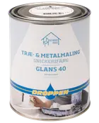 Droppen Træ- og metalmaling 1 L glans 40 - hvid