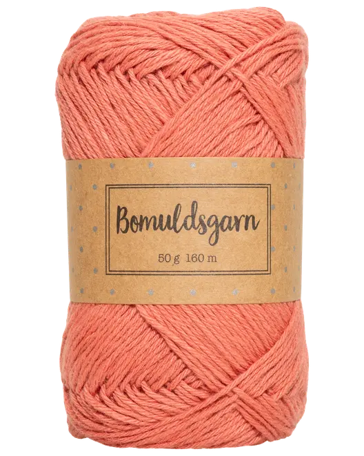Bomuldsgarn 50 g - koral