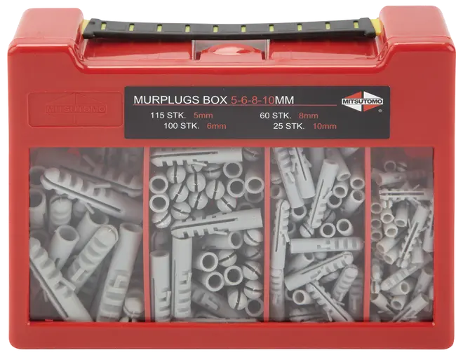 Murpluggset i box 5-6-8-10 mm
