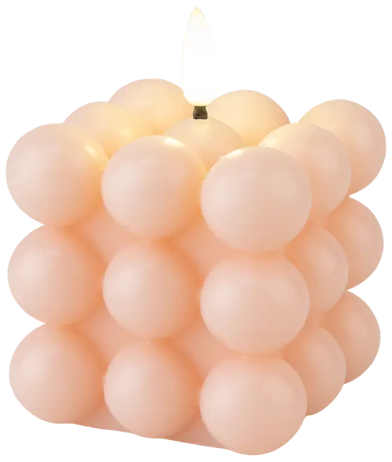Led-Bubbelljus Rosa 7,5 Cm