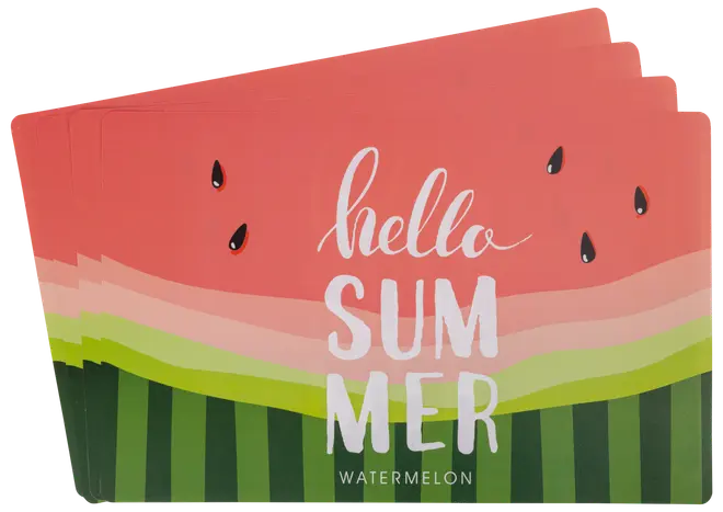 Dækkeserviet vandmelon 4-pak
